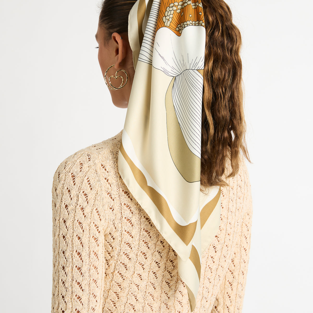 monogram split scarf