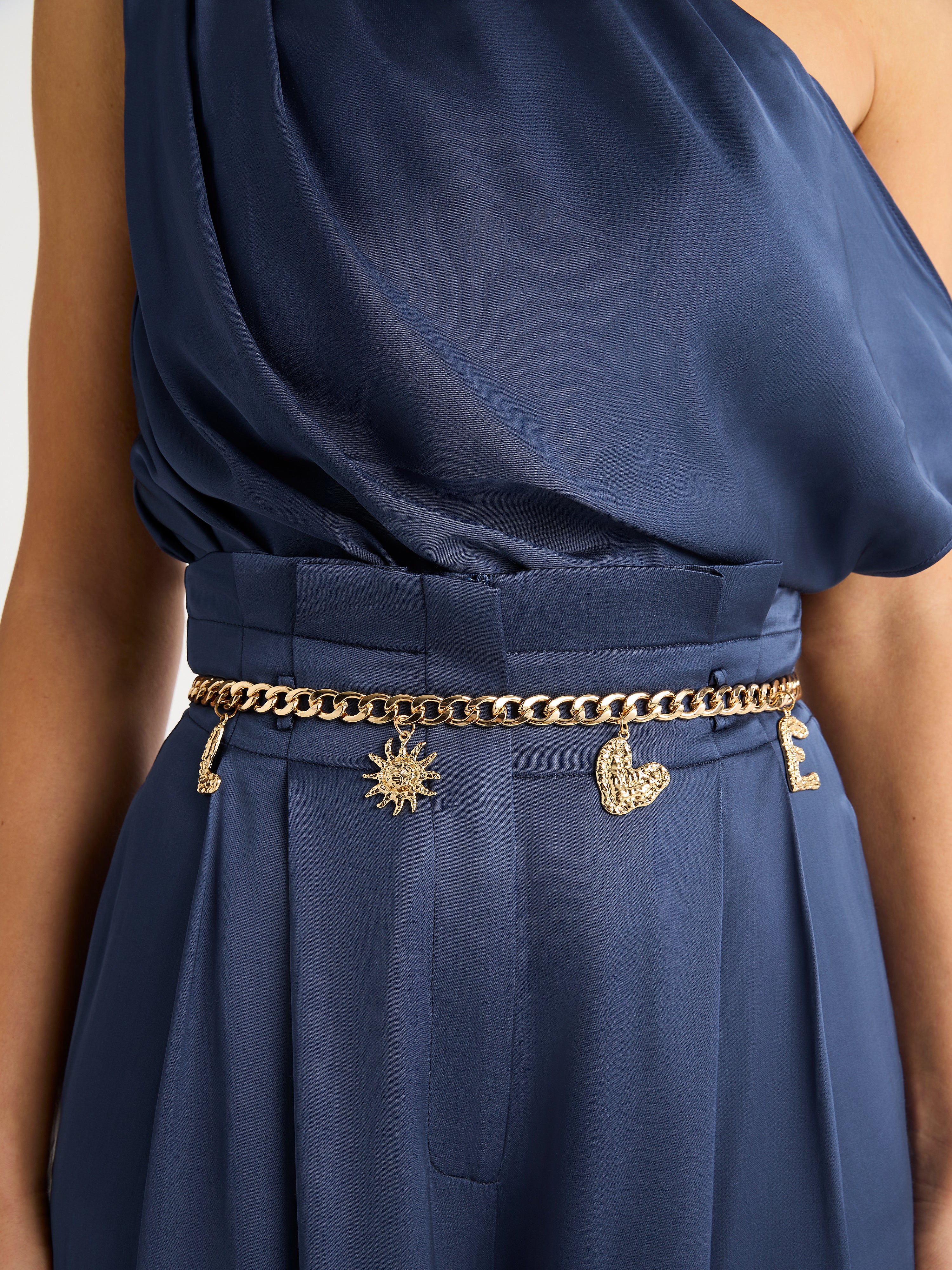 Gold chain belt hot sale for dress