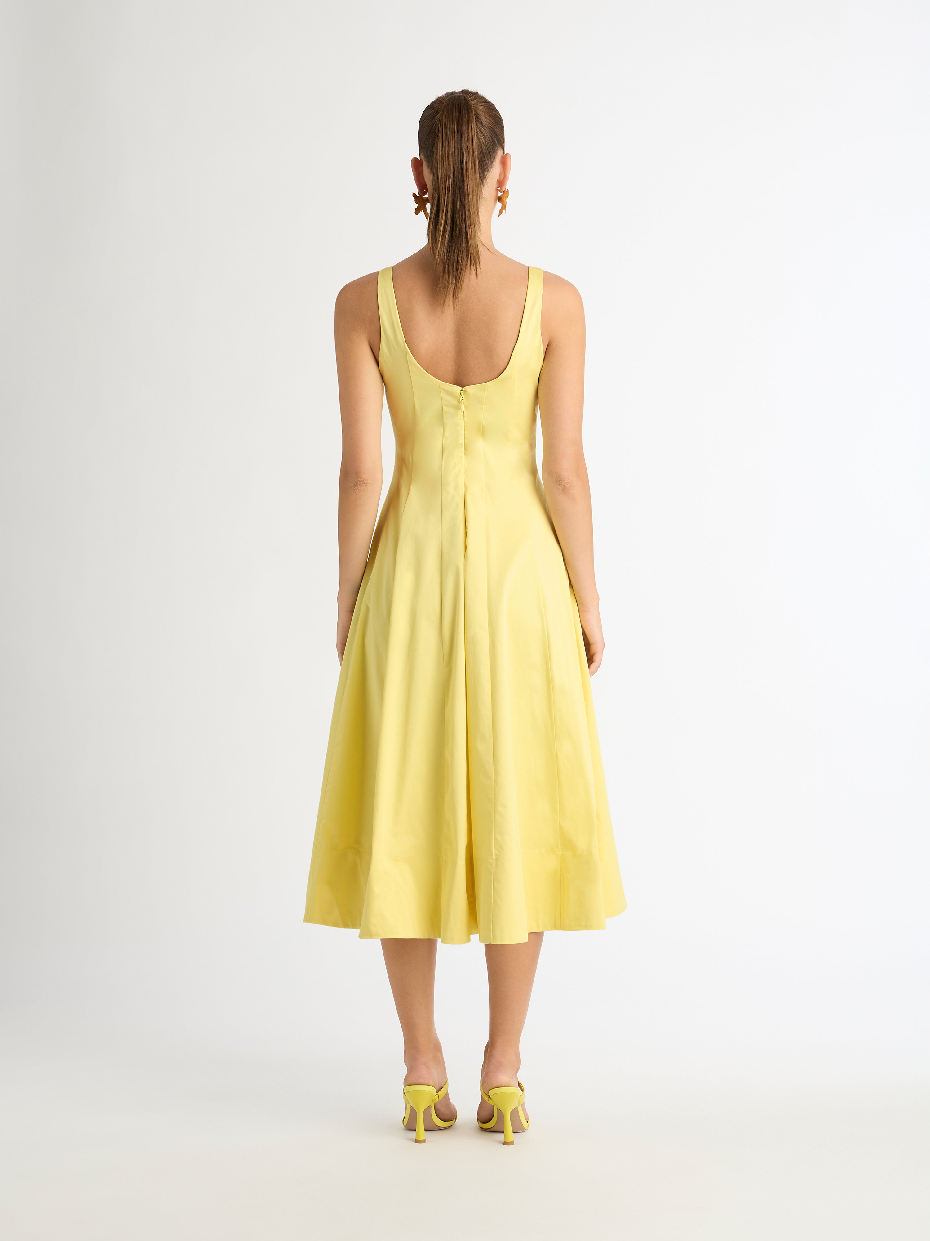 Magnolia Midi Dress Yellow Shop SHEIKE Online