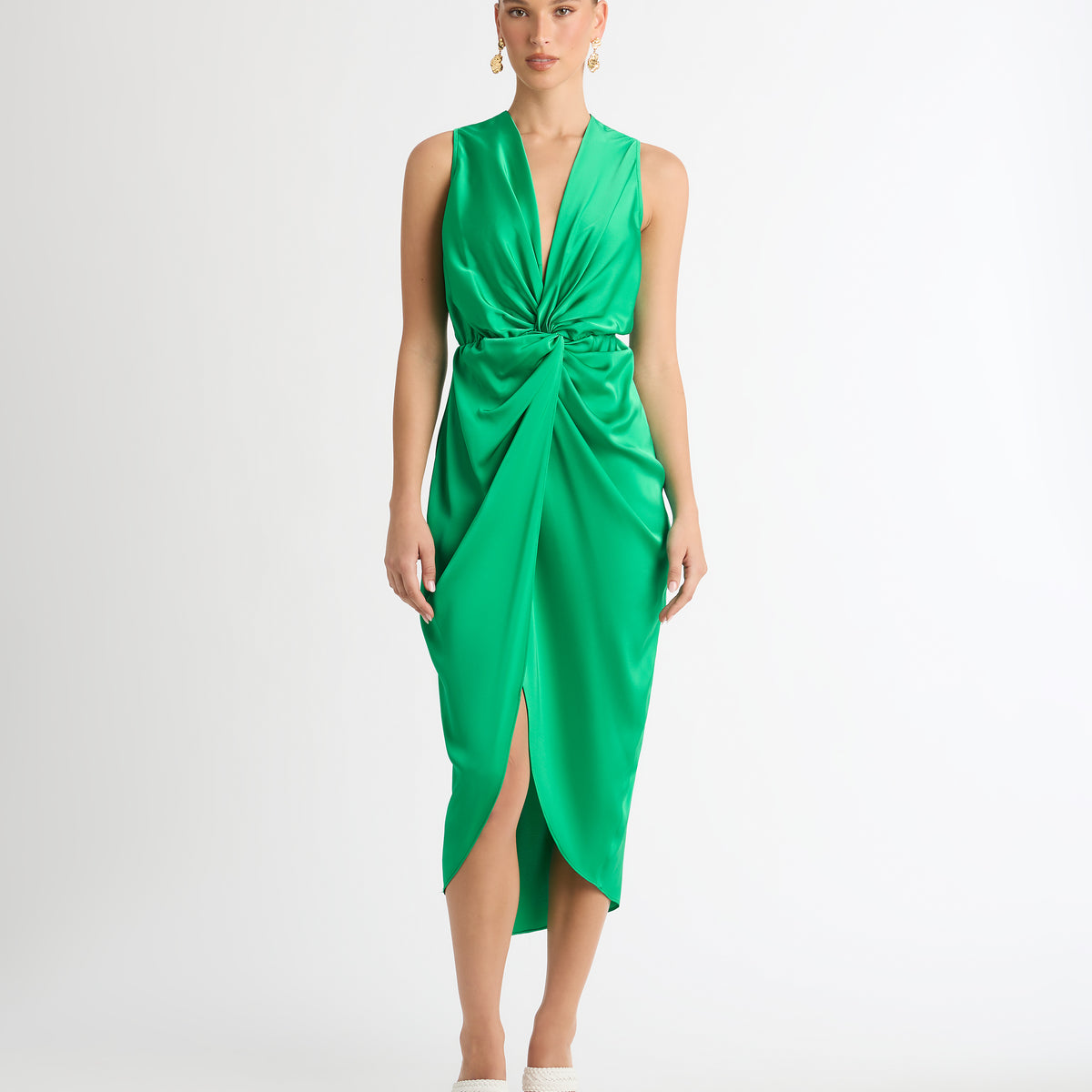 Universal Dress Green | Satin Cocktail Dress | SHEIKE