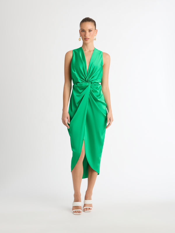 Universal Dress Green, Satin Cocktail Dress