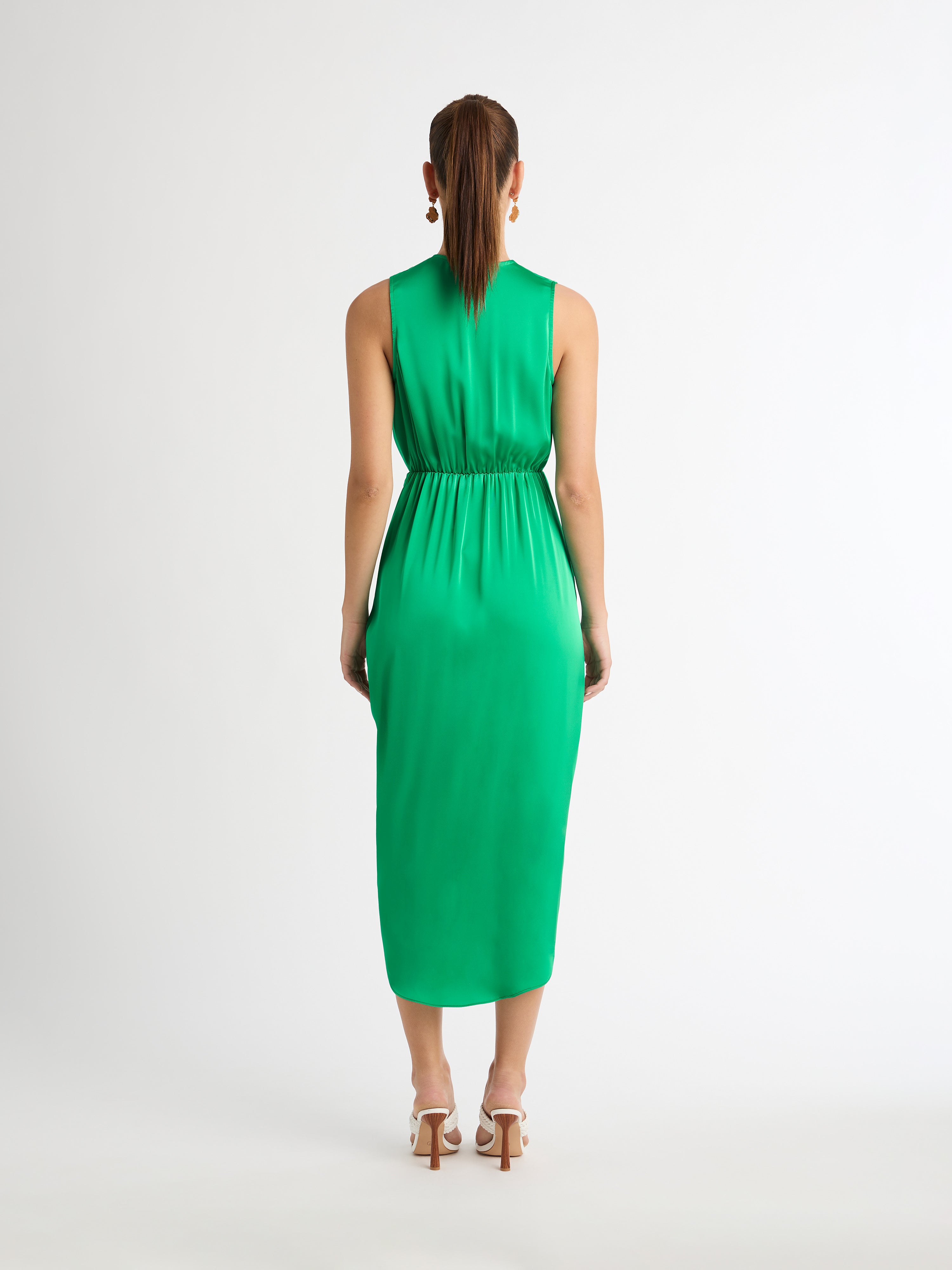 Universal Dress Green Satin Cocktail Dress SHEIKE