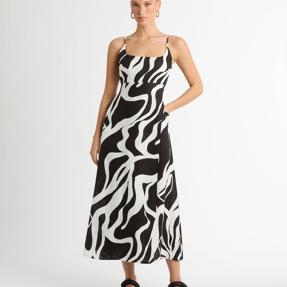 Intuition Linen Maxi Dress Print | Linen Maxi Dress | SHEIKE