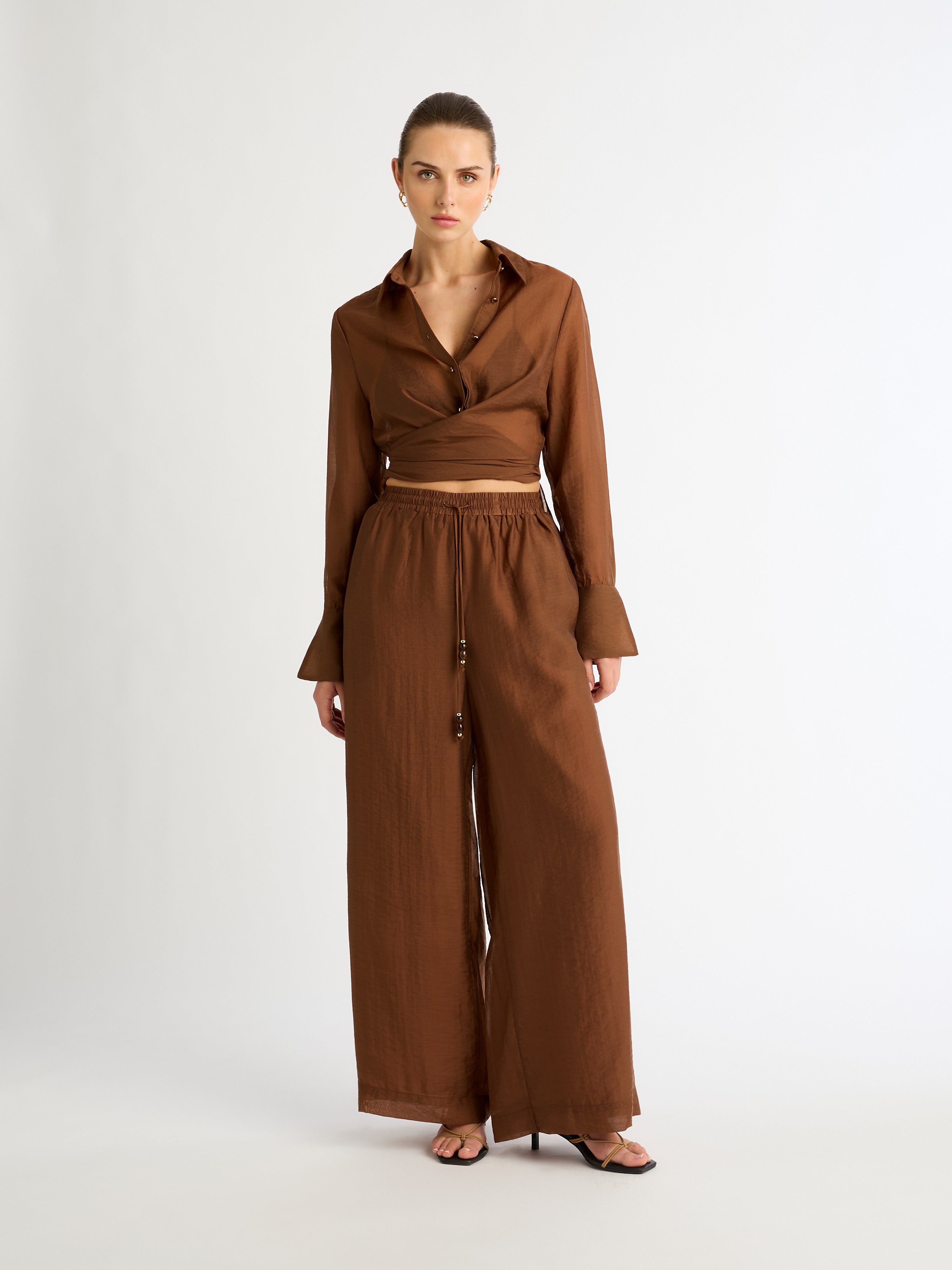 primark pure linen roll up lightweight straight trousers 6 dark chocolate  brown | eBay