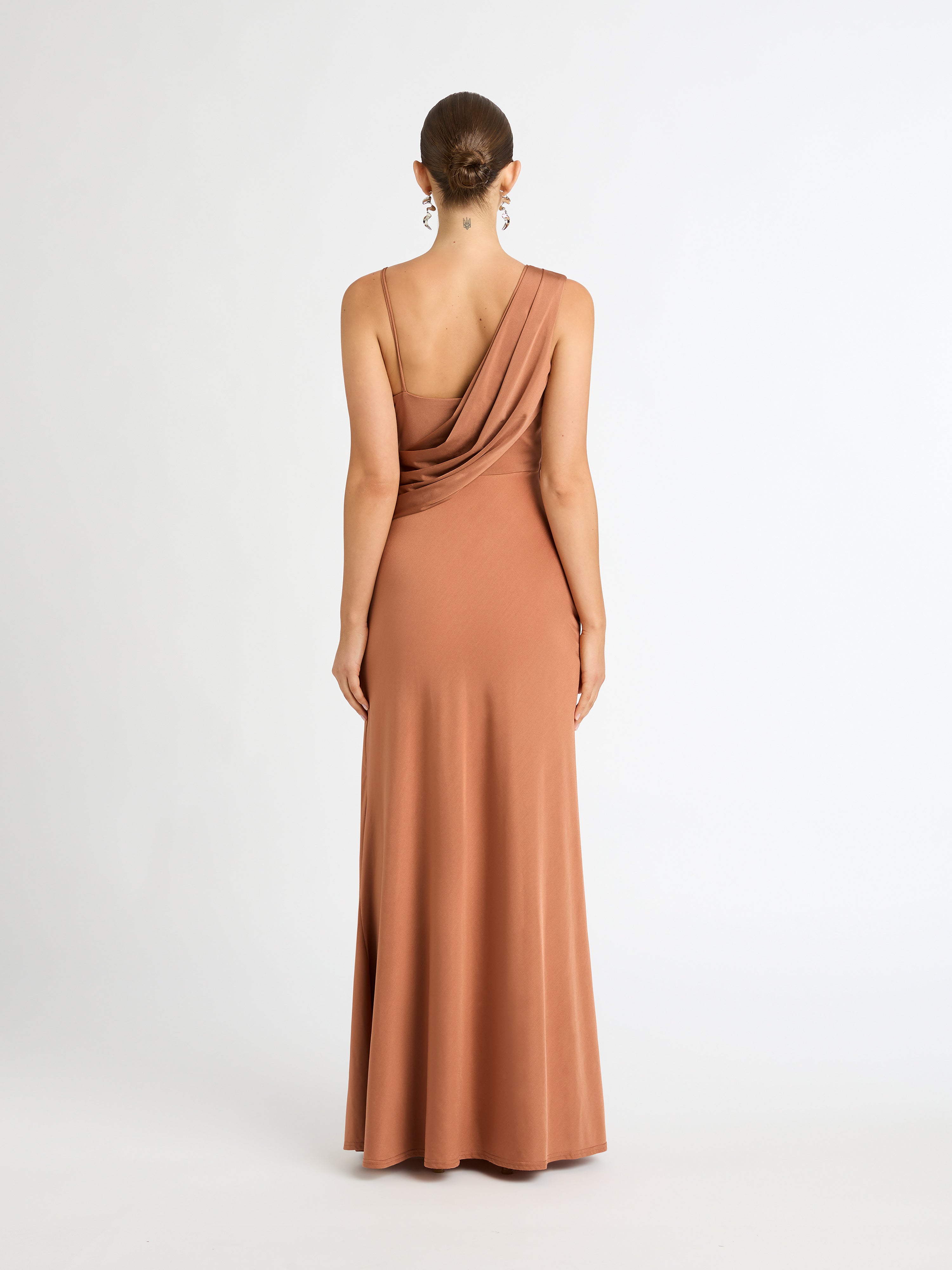 Solange Maxi Dress Cinnamon Evening Dress SHEIKE