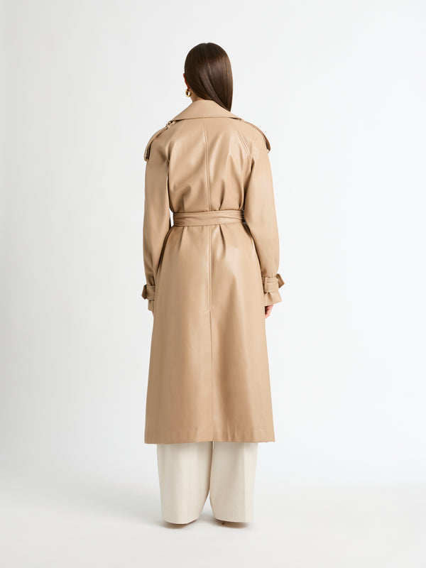 SHEIKE Solar Trench Coat Almond 1006546 Back Image