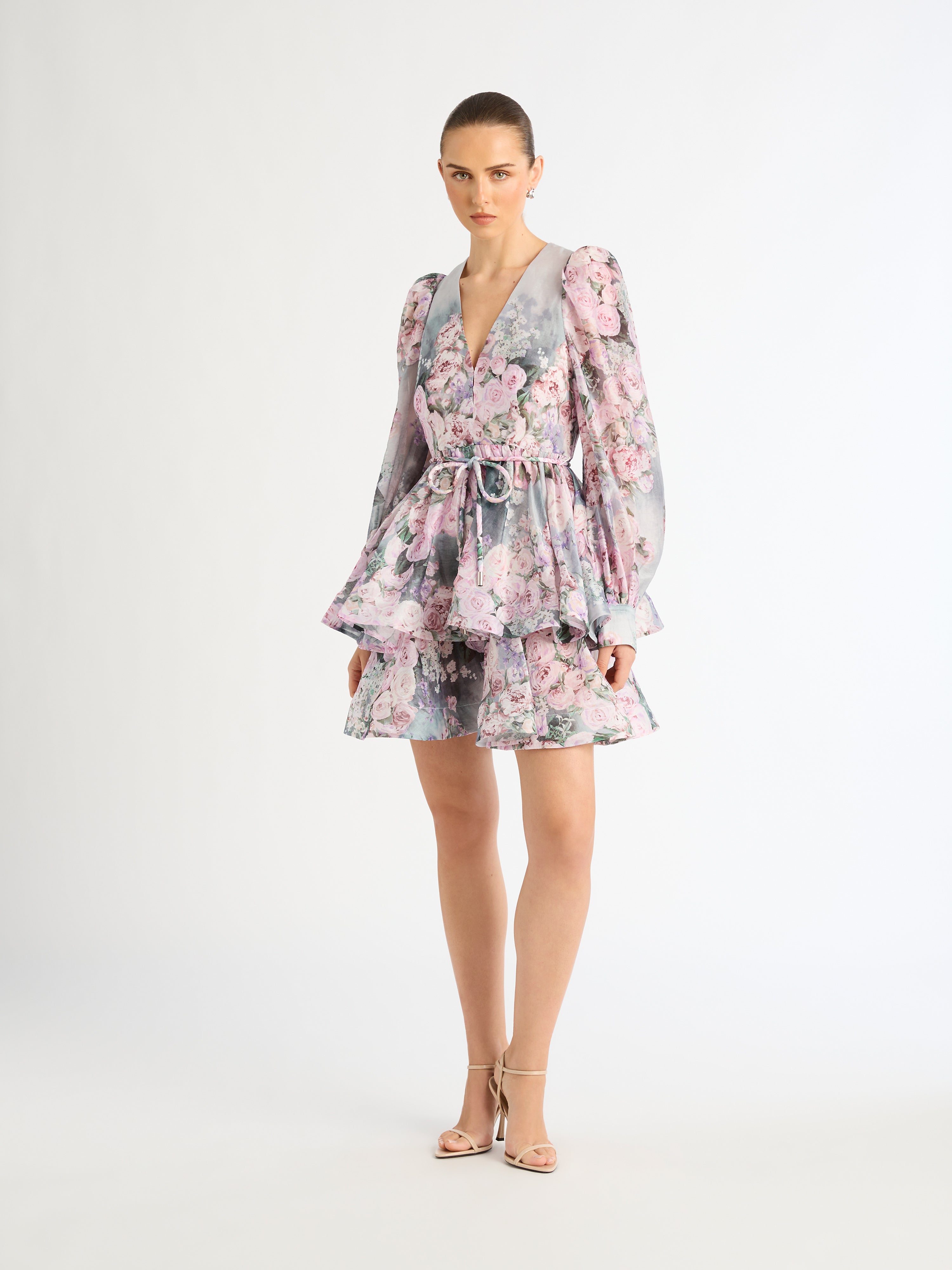 Austin Floral Mini Dress Print Long Sleeve Mini SHEIKE