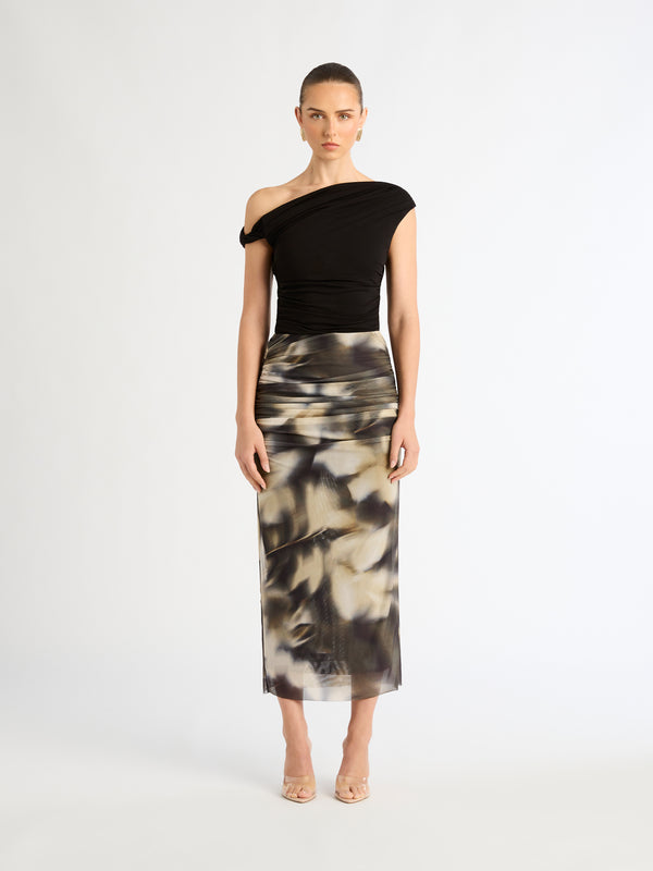 GOLD MIRAGE SKIRT PRINT STYLED FRONT IMAGE