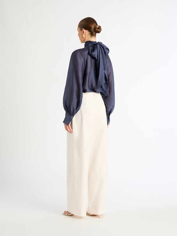 TABOO BLOUSE IN MOONLIGHT BLUE BACK IMAGE STYLED