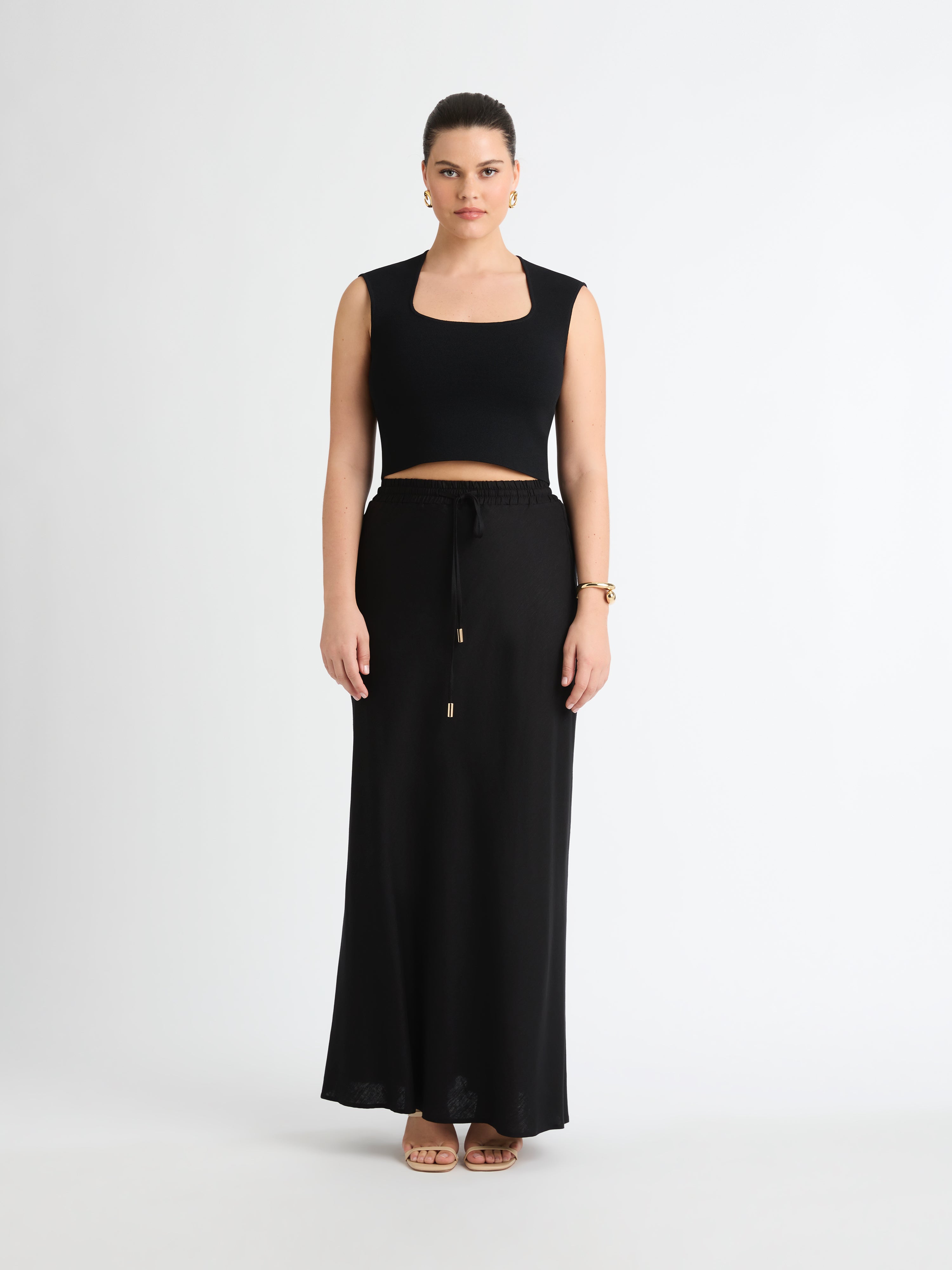 Black midi skirt size 12 hotsell