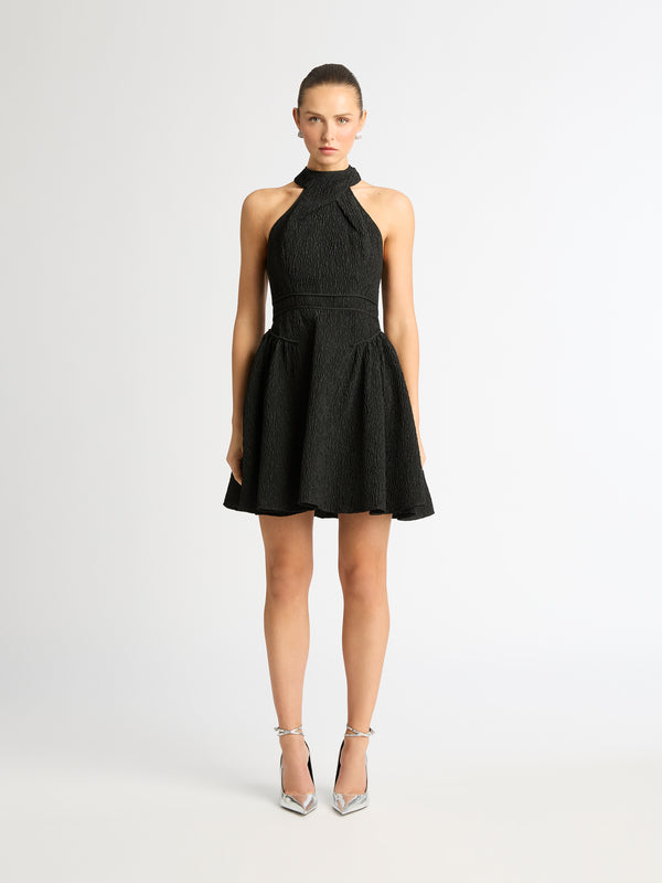 WREN MINI DRESS IN BLACK FRONT IMAGE