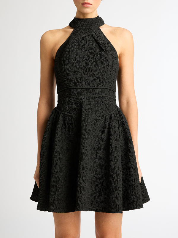 WREN MINI DRESS IN BLACK DETAIL IMAGE