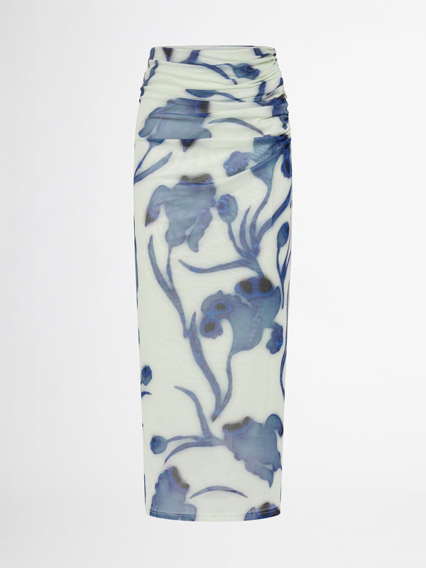 HAZE MIDI SKIRT FLORAL GHOST IMAGE