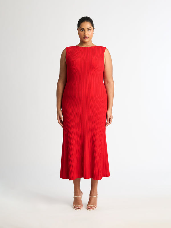 Size16 SHEIKE Byron Knit Dress Red 1006803 Front Image