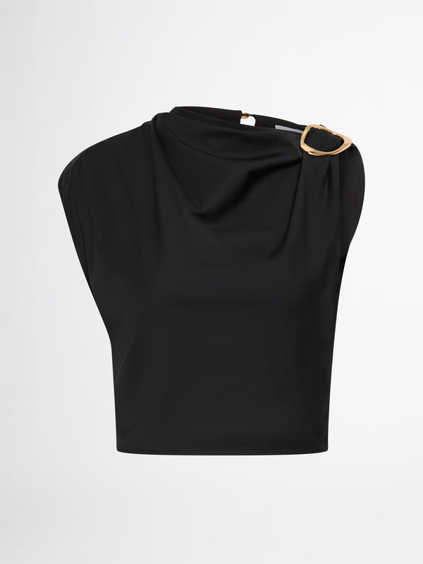 ZADIE TOP IN BLACK GHOST IMAGE