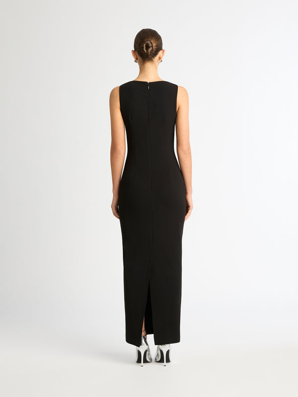 PENELOPE MAXI DRESS BLACK BACK IMAGE