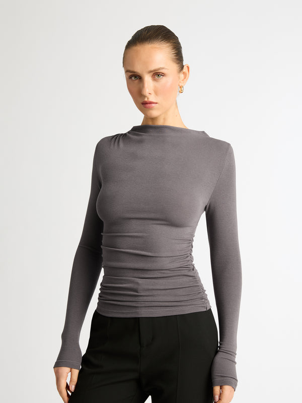 Size8 SHEIKE Amy Top Grey Marle 1006828 Detail Image