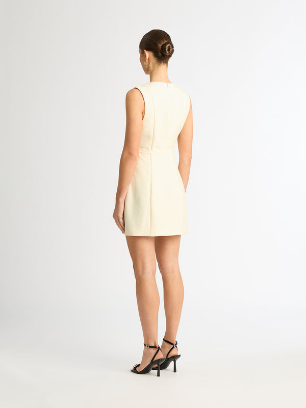 SHEIKE Lennox Vest Dress Cream 1006829 Back Image