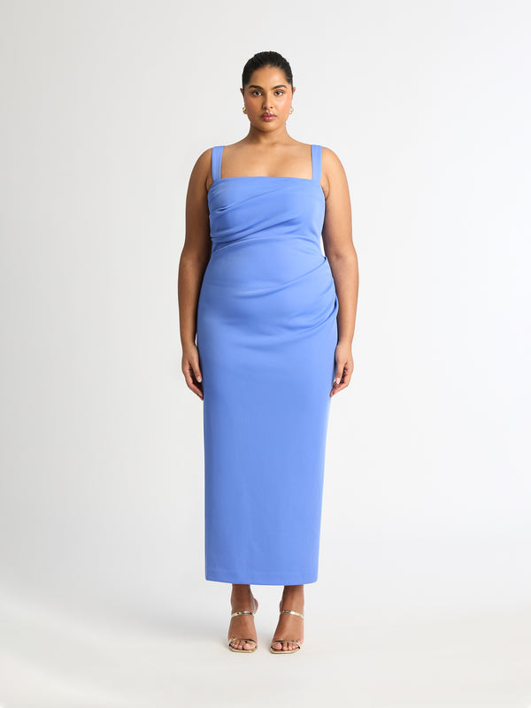 MODERN LOVE MAXI DRESS BLUE FRONT IMAGE SHANAYA