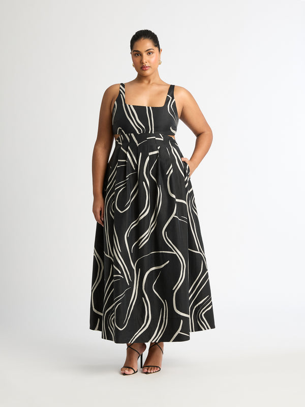 Size16 SHEIKE Figure Dancer Midi Dress Print 1006847 Front Image