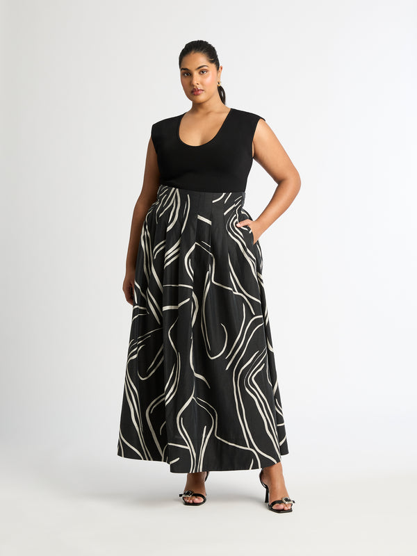 Size16 SHEIKE Figure Dancer Maxi Skirt Print 1006848 Front Image