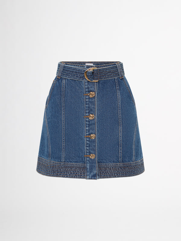 SHEIKE Francesca Mini Skirt Blue Denim 1006917 Ghost Image