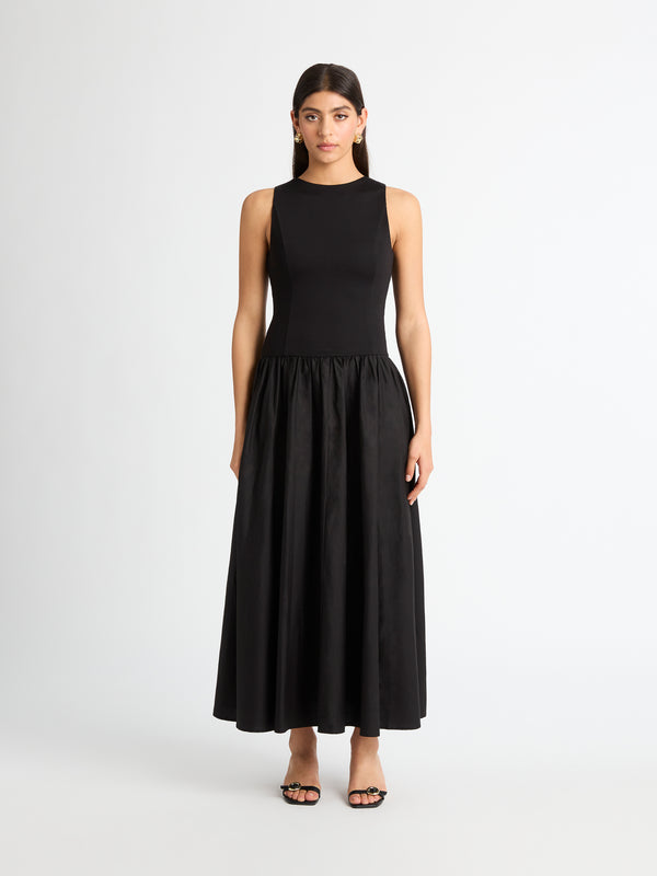 SHEIKE Selena Maxi Dress Black 1006920 Styled Front Image