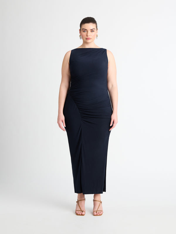 Size16 SHEIKE Jasmine Midi Dress Navy 1006941 Front Image