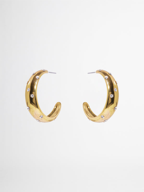 CELESTIAL HOOP EARRINGS GOLD GHOST IMAGE