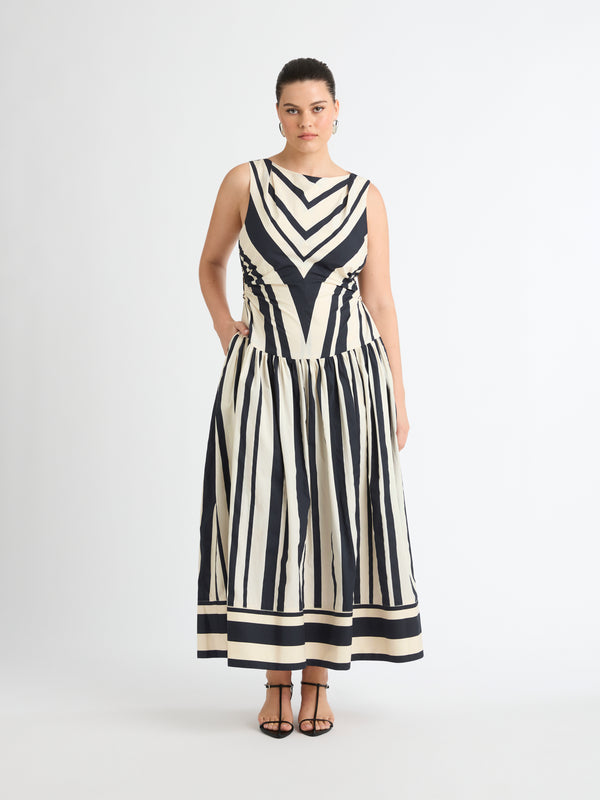 Size12 SHEIKE Riviera Stripe Dress Stripe 1006975 Front Image