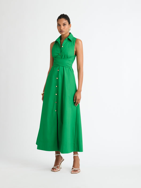 Size8 SHEIKE Cecilia Midi Dress Green 1006977 Front Image