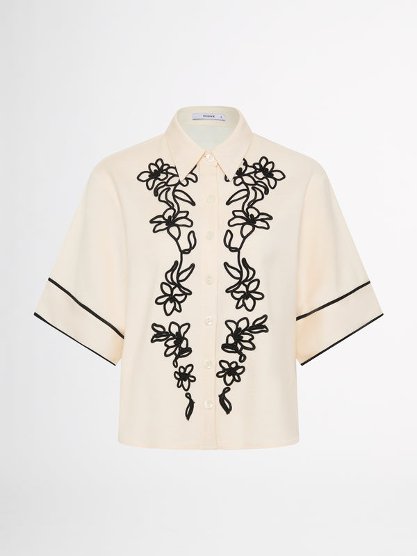 SHEIKE Lotus Flower Shirt Natural 1006985 Ghost Image