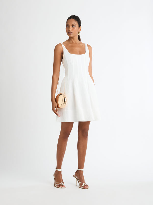 SHEIKE Santorini Mini Dress White 1007013 Front Image Styled