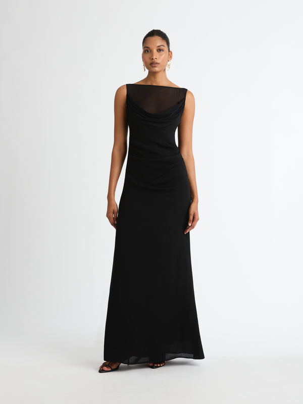 Size8 SHEIKE Sorrento Maxi Dress Black 1007017 Front Image