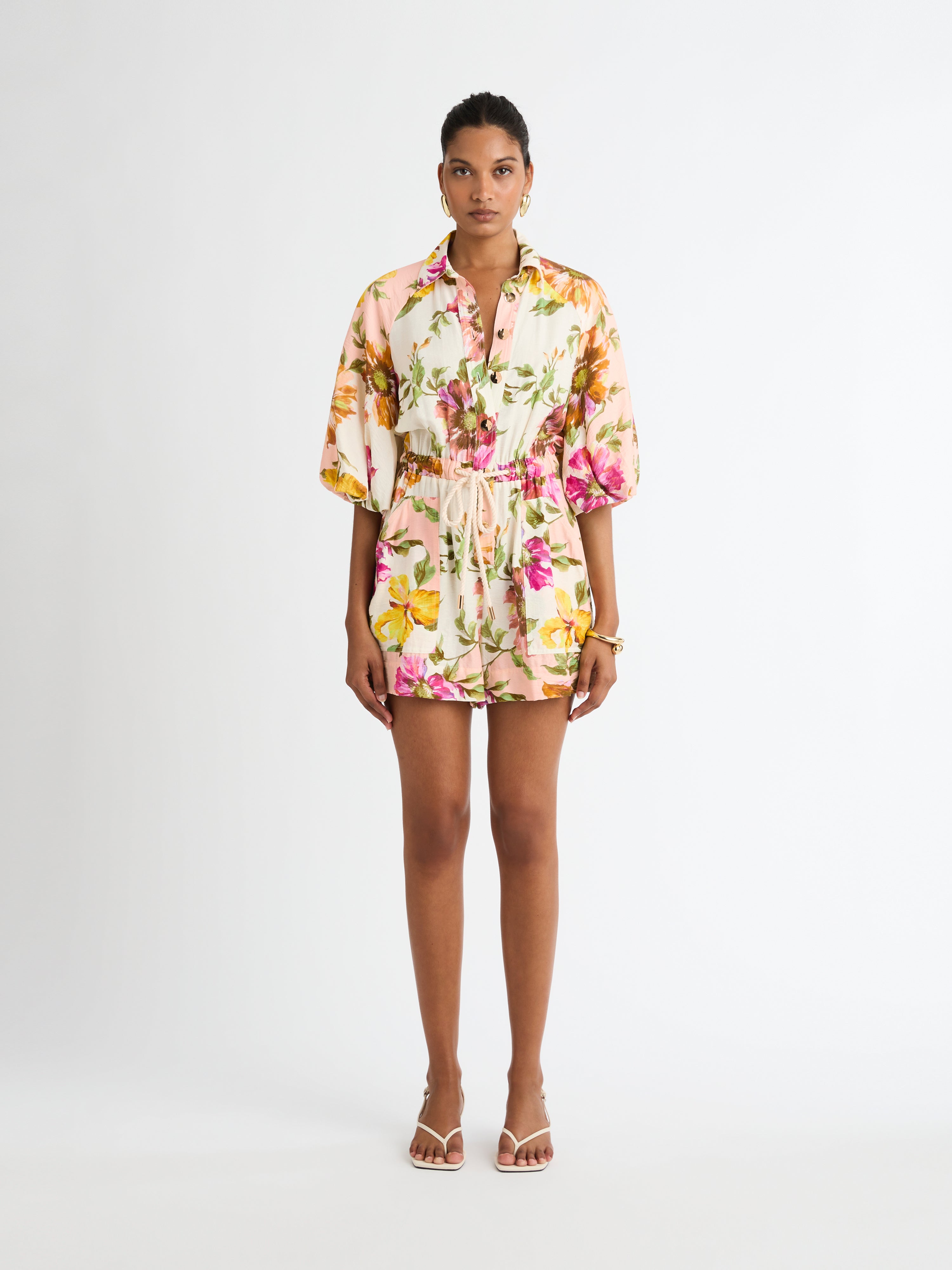 Juliette Floral Playsuit Floral Print Playsuit SHEIKE
