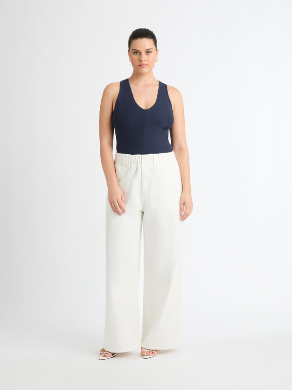 Size12 SHEIKE Verona Denim Pant Ivory 1007040 Front Image