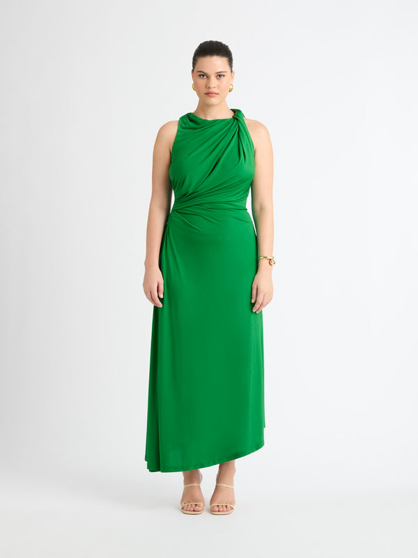 Size12 SHEIKE Emporium Midi Dress Green 1007052 Front Image