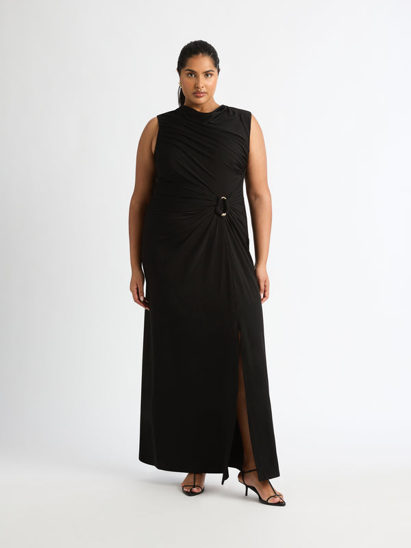 Size16 SHEIKE Simone Maxi Dress Black 1007088 Front Image