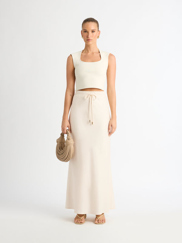 SHEIKE Dominica Midi Skirt Ivory 1007136 Front Image Styled