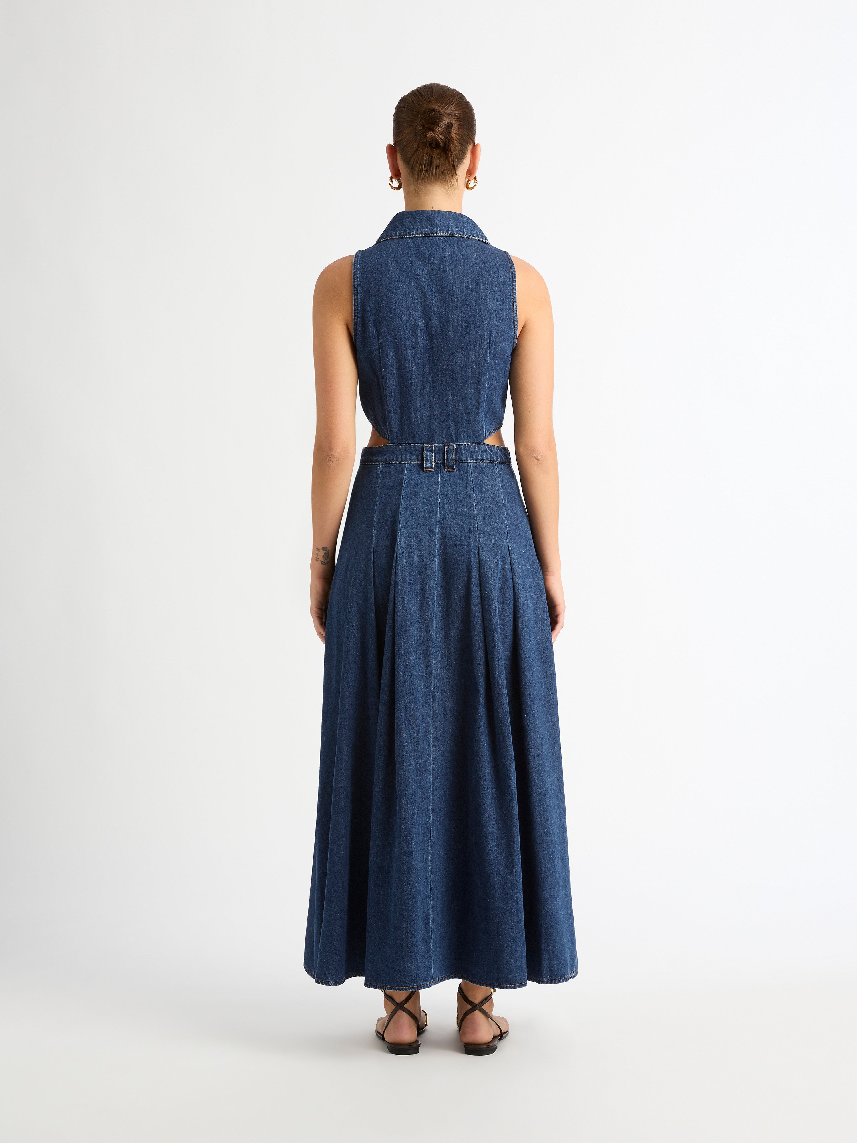 Maeve Denim Dress Blue Maxi Dress SHEIKE