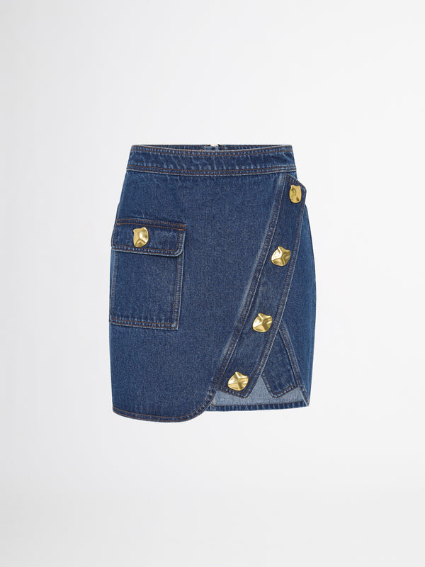 SHEIKE Republic Mini Skirt Blue Denim 1007162 Ghost Image