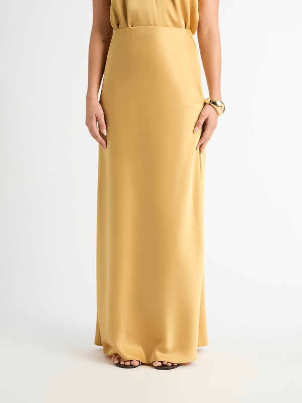 Size8 SHEIKE Justina Maxi Skirt Gold 1007167 Detail Image