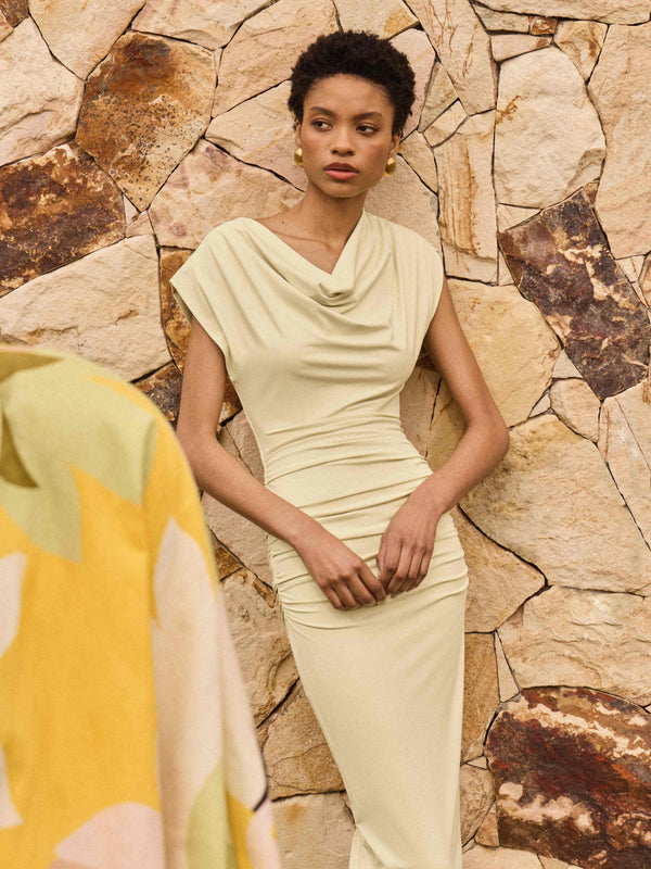 SHEIKE Ava Midi Dress Avocado 1006937 Campaign Image