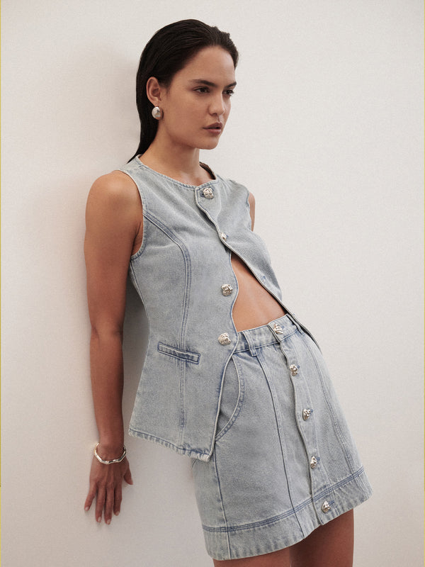 SHEIKE Lainey Denim Vest Denim 1007005 Campaign Image