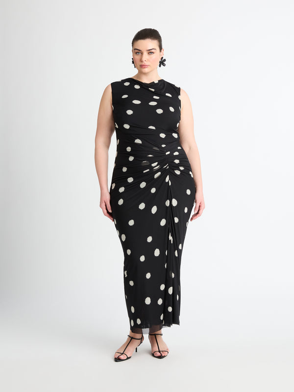 Size16 SHEIKE Audrey Spot Mesh Dress Spot 1007876 Front Image