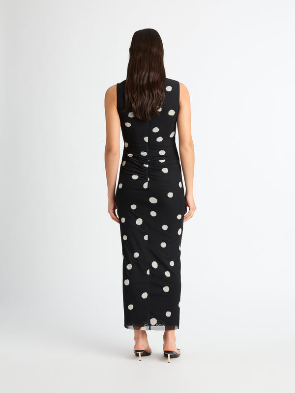 SHEIKE Audrey Spot Mesh Dress Spot 1007876 Back Image