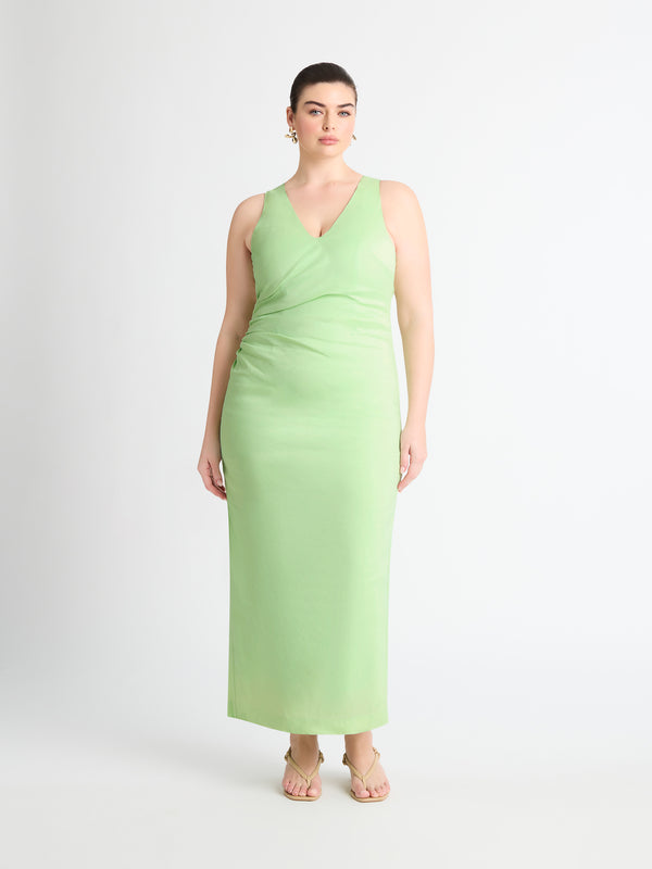 Size16 SHEIKE Alison Maxi Dress Lime 1006915 Front Image