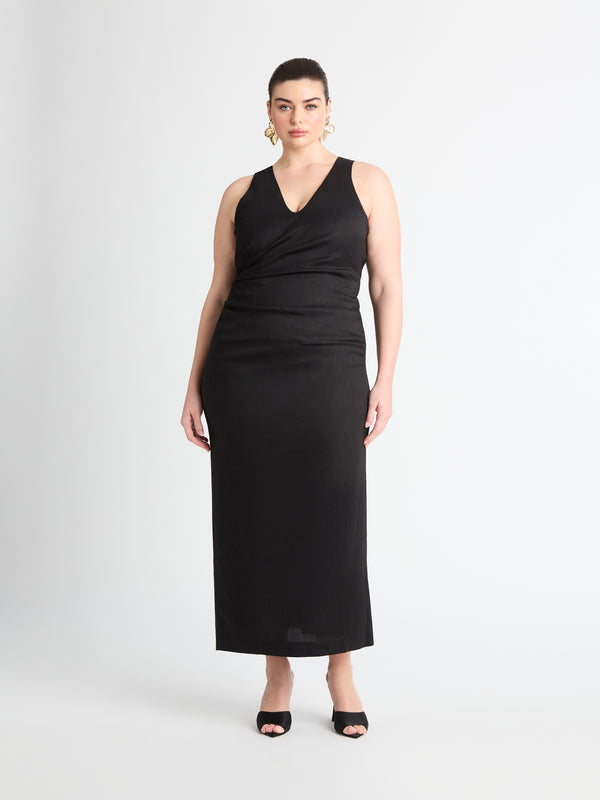 Size16 SHEIKE Alison Maxi Dress Black 1006918 Front Image