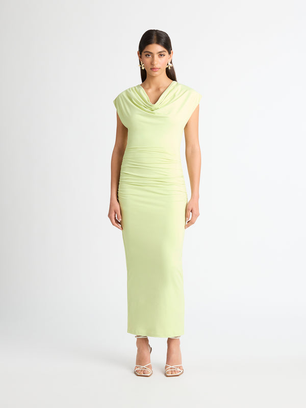 SHEIKE Ava Midi Dress Avocado 1006937 Front Image Styled