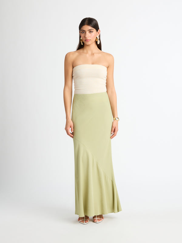 SHEIKE Bella Maxi Skirt Sage 1007075 Front Image